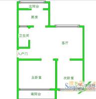 河北楼2室1厅1卫78㎡户型图