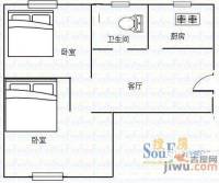 建达楼2室1厅1卫户型图