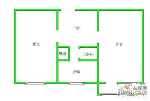 3号小区2室1厅1卫46㎡户型图