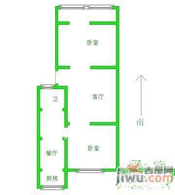 翔云里小区2室1厅1卫76㎡户型图