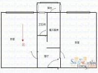 华岩南里2室1厅1卫户型图