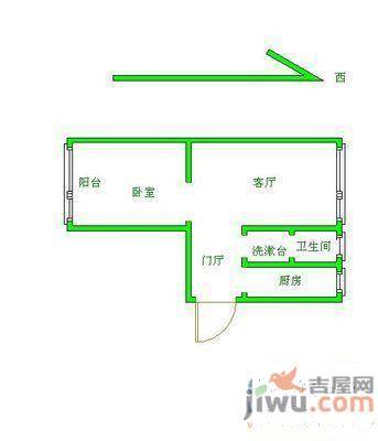 嘉润彩虹城3室2厅2卫106㎡户型图