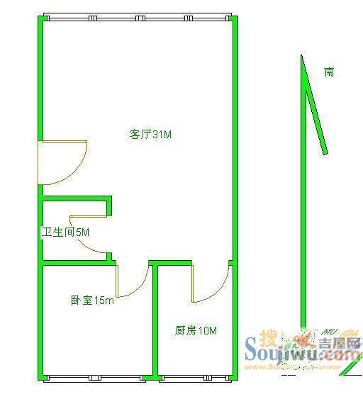 瑞祥楼3室2厅1卫120㎡户型图