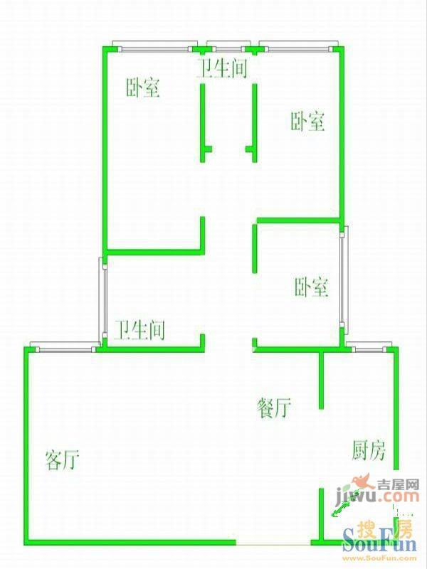 泰隆馨凤园3室2厅2卫153㎡户型图