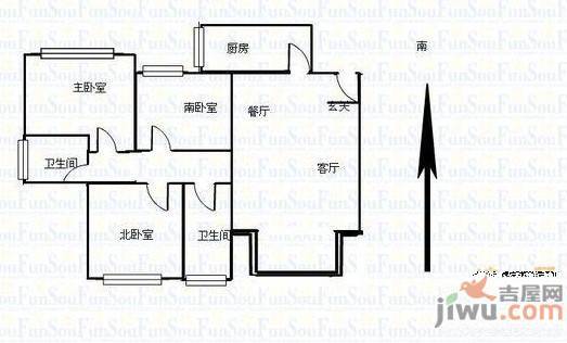 泰隆馨凤园3室2厅2卫153㎡户型图