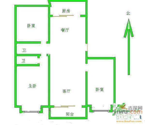 泰隆馨凤园3室2厅2卫153㎡户型图