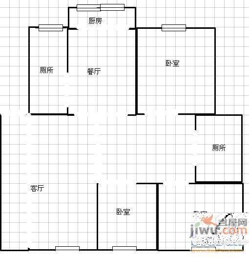 阳光家园1室2厅2卫户型图