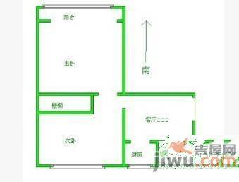 光明东里2室1厅1卫58㎡户型图