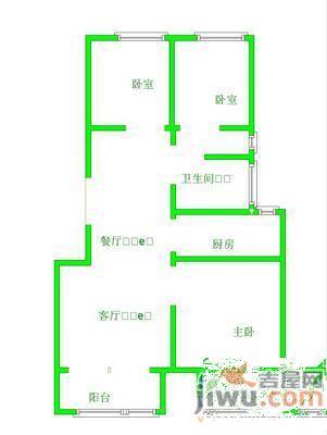 金星楼1室1厅1卫36㎡户型图