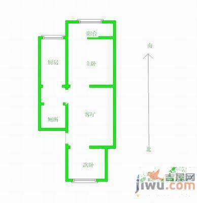 新河西楼2室2厅1卫71㎡户型图