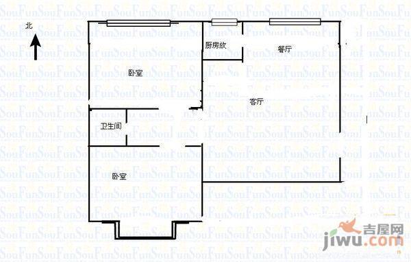 金洋旺座3室2厅2卫134㎡户型图