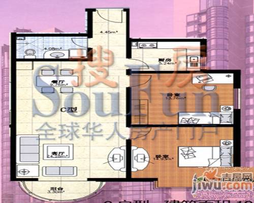 润景家源3室2厅2卫111.2㎡户型图