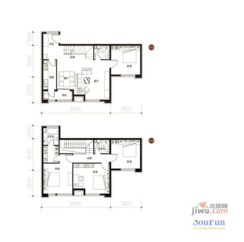 军创凯旋城4室2厅3卫194㎡户型图