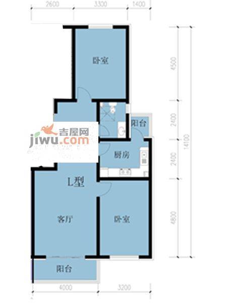 凤凰春城2室1厅1卫92.6㎡户型图