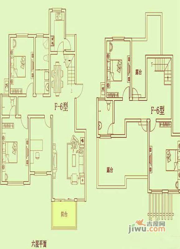 滨河悦城3室2厅2卫户型图