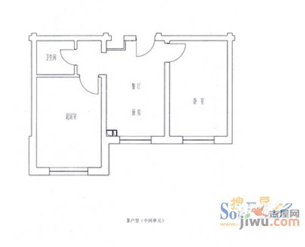 东苑阳光园3室2厅2卫105㎡户型图