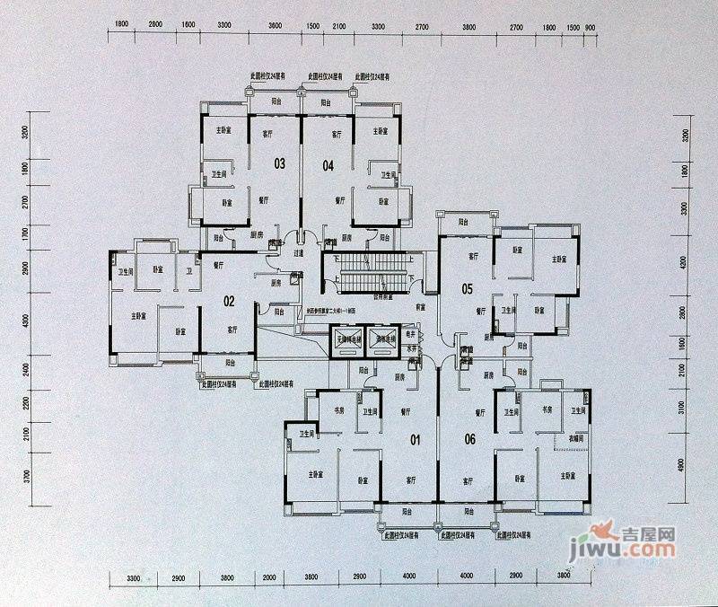 锦绣国际花城3室2厅2卫100㎡户型图