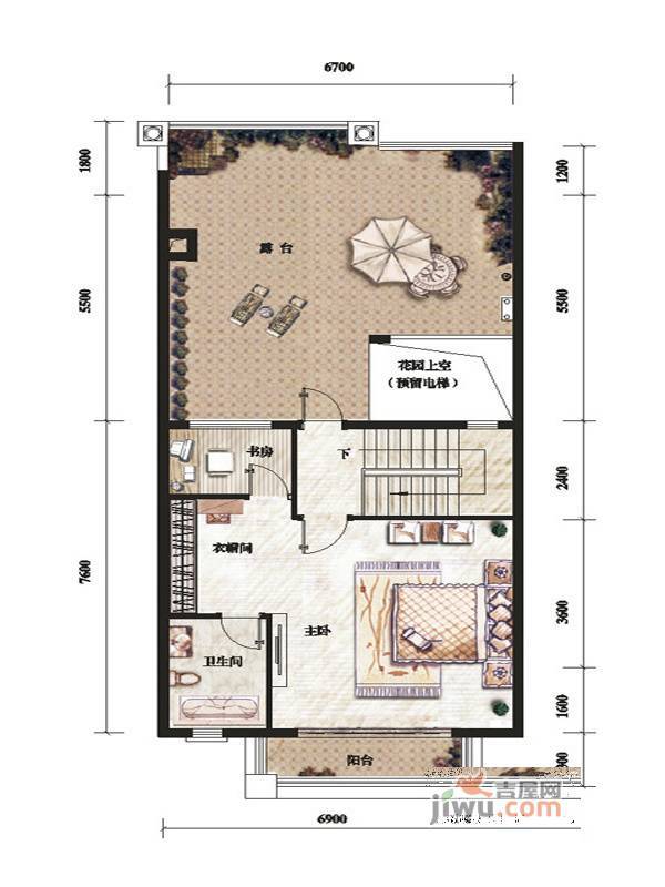 君华新城3室2厅2卫103㎡户型图