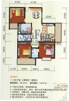 鑫源广场3室2厅2卫133.3㎡户型图