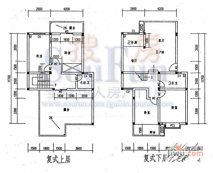 一品嘉苑3室2厅1卫户型图