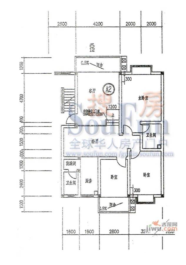 一品嘉苑3室2厅2卫户型图