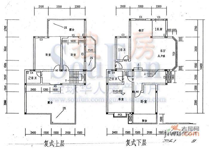 一品嘉苑4室2厅3卫户型图