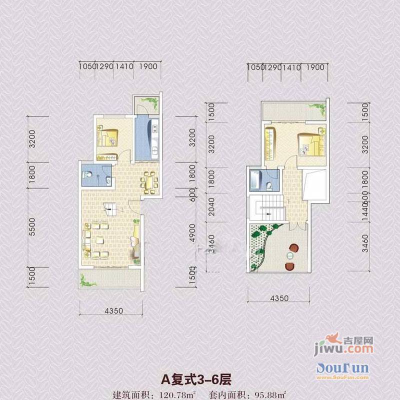 晶都公园林涧3室2厅2卫户型图