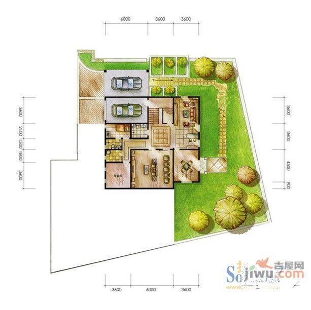 九里香堤4室2厅2卫户型图