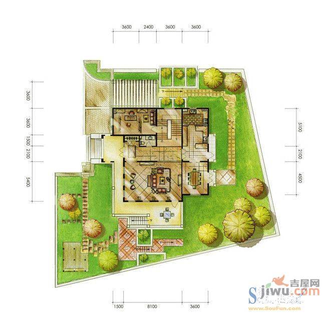 九里香堤4室2厅2卫户型图