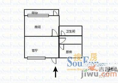 清风小区1室1厅1卫户型图