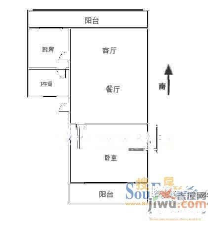 清风小区1室1厅1卫户型图