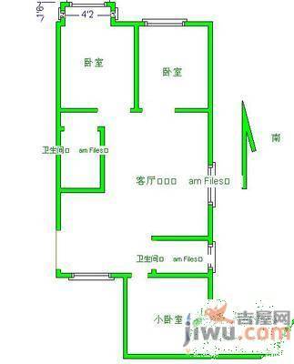 东城景苑3室2厅2卫户型图