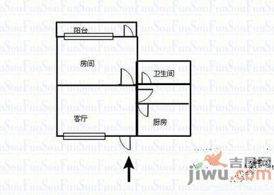 篦子园3室2厅1卫户型图