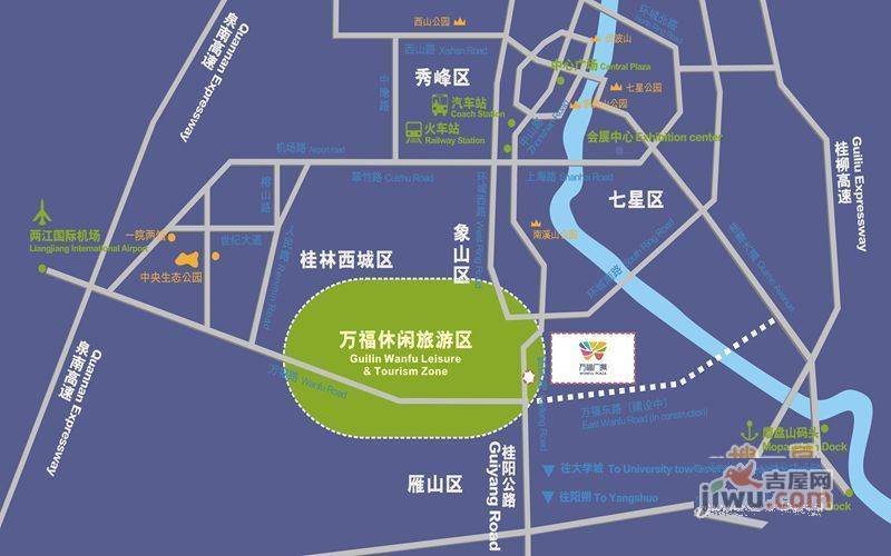 桂林万福广场位置交通图图片