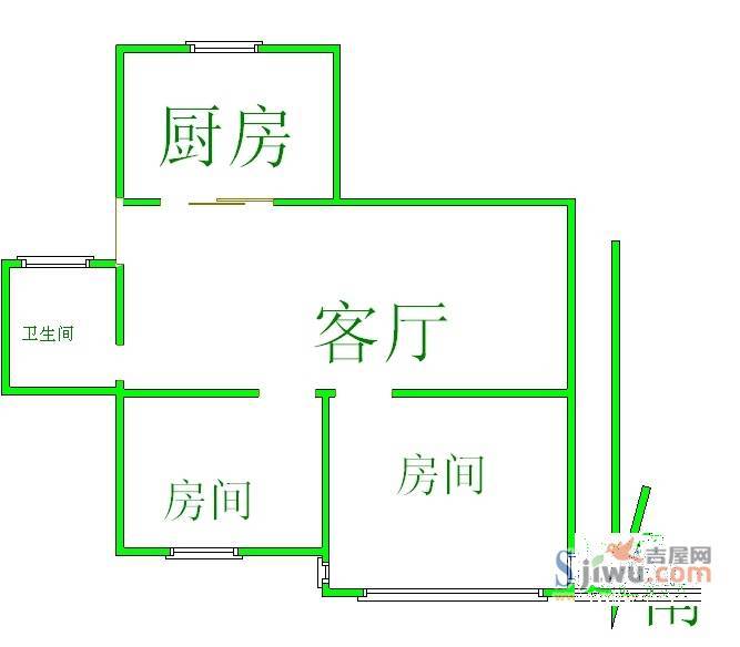 龙福小区3室2厅1卫户型图