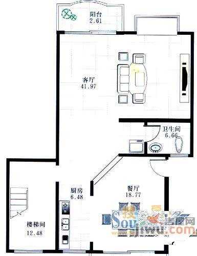 金水湾花园3室1厅2卫户型图