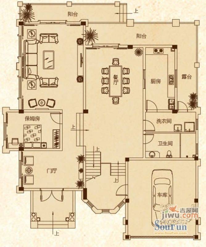 桂林奥林匹克花园1室3厅1卫246.2㎡户型图