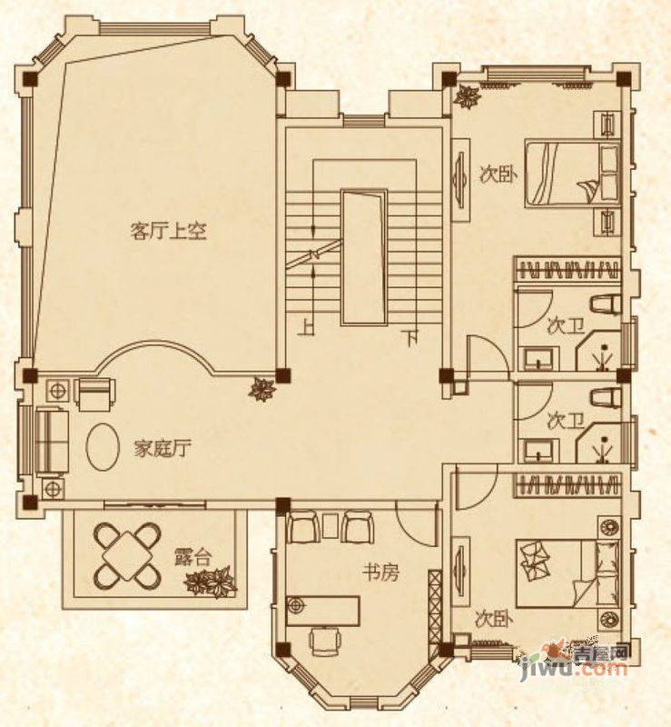 桂林奥林匹克花园3室2厅2卫114.7㎡户型图