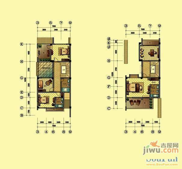 棠溪人家普通住宅46㎡户型图