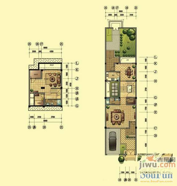 棠溪人家普通住宅46㎡户型图