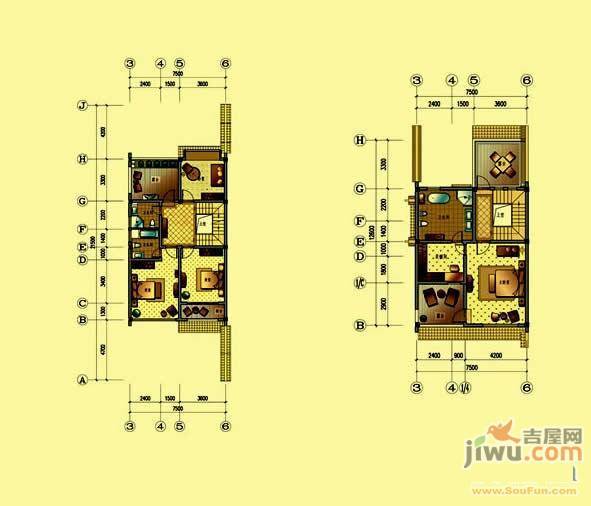 棠溪人家普通住宅46㎡户型图