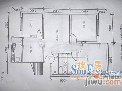 聚贤小区3室2厅1卫户型图