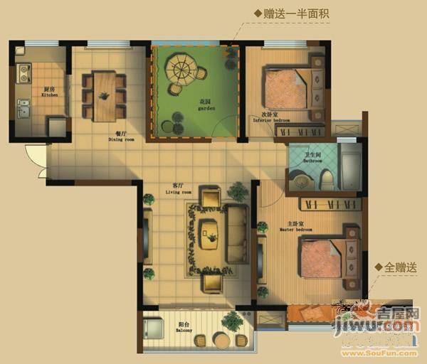 利港银河新城2室2厅1卫104㎡户型图