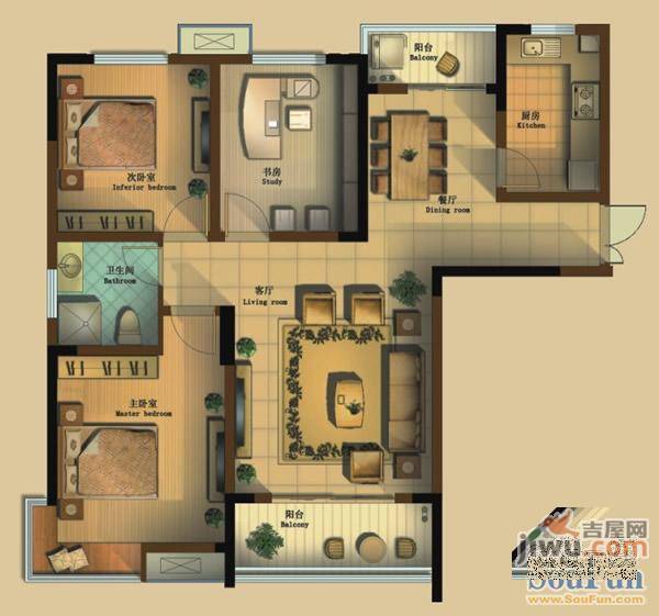 利港银河新城2室2厅1卫105㎡户型图