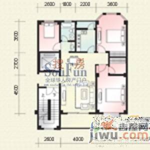 金地雅苑2室2厅1卫85.3㎡户型图