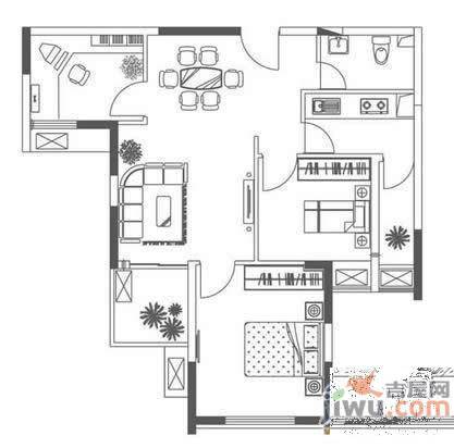 中翔新东城3室2厅1卫83.9㎡户型图