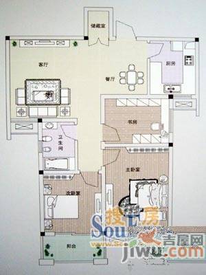 丽阳兰庭2室2厅1卫户型图