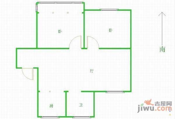 铜陵新村2室1厅1卫70㎡户型图