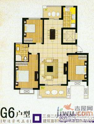 龙岗静安新城3室2厅2卫户型图