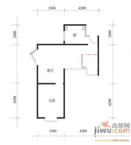 龙岗静安新城3室2厅2卫户型图